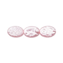 Perla oval plana 18x13mm de vidrio para collar pulsera y aretes
