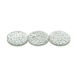 Perla oval plana 18x13mm de vidrio para collar pulsera y aretes