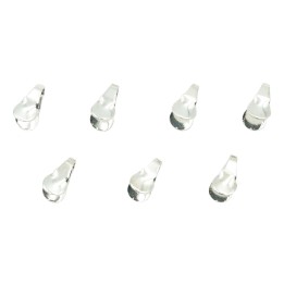 Terminal 2.5mm de laton para collar y pulsera plateado