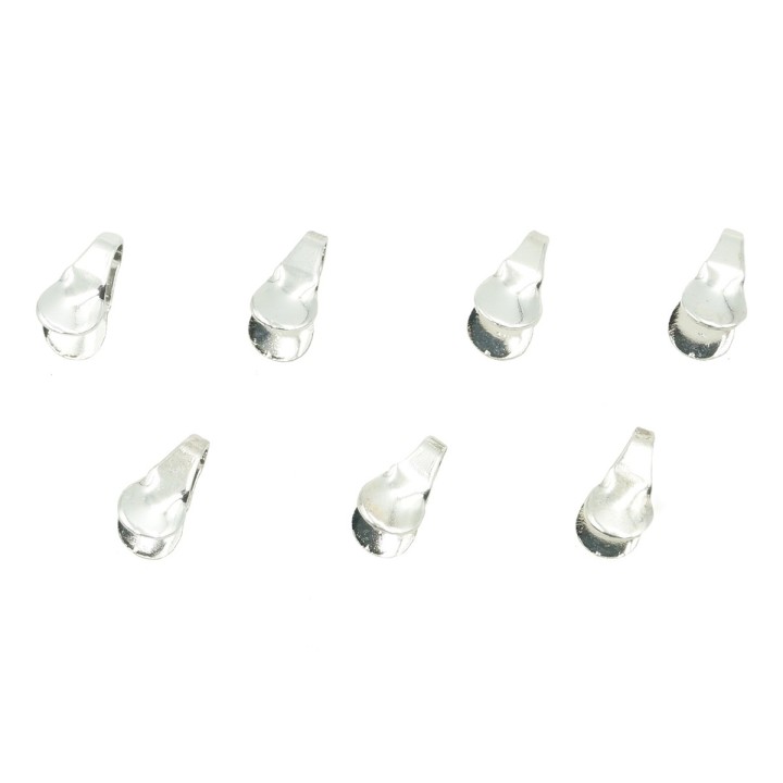 Terminal 2.5mm de laton para collar y pulsera plateado