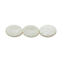 Perla oval plana 18x13mm de vidrio para collar pulsera y aretes