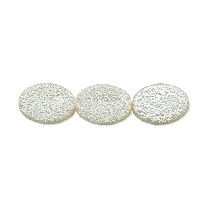 Perla oval plana 18x13mm de vidrio para collar pulsera y aretes