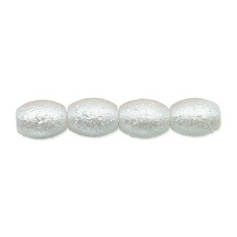 Perla ovoide 14x10mm de vidrio para collar pulsera y aretes