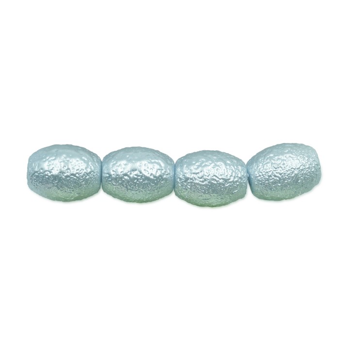 Perla ovoide 14x10mm de vidrio para collar pulsera y aretes