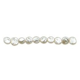 Perla grabada redonda 6mm de vidrio para collar pulsera y aretes