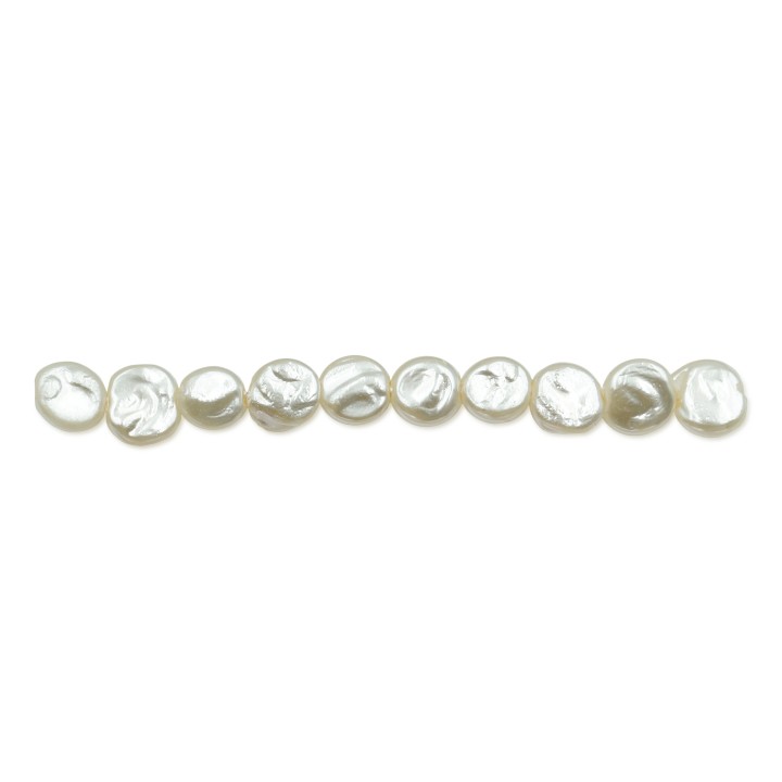 Perla grabada redonda 6mm de vidrio para collar pulsera y aretes