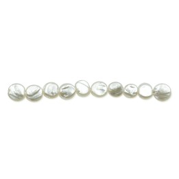 Perla grabada redonda 6mm de vidrio para collar pulsera y aretes