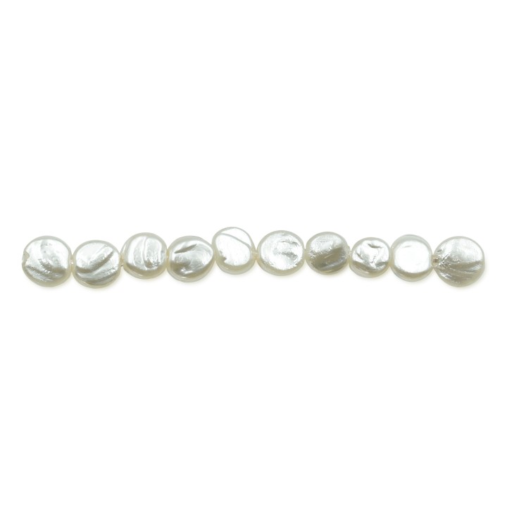 Perla grabada redonda 6mm de vidrio para collar pulsera y aretes