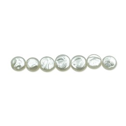 Perla grabada redonda 8mm de vidrio para collar pulsera y aretes