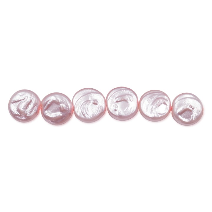 Perla grabada redonda 10mm de vidrio para collar pulsera y aretes