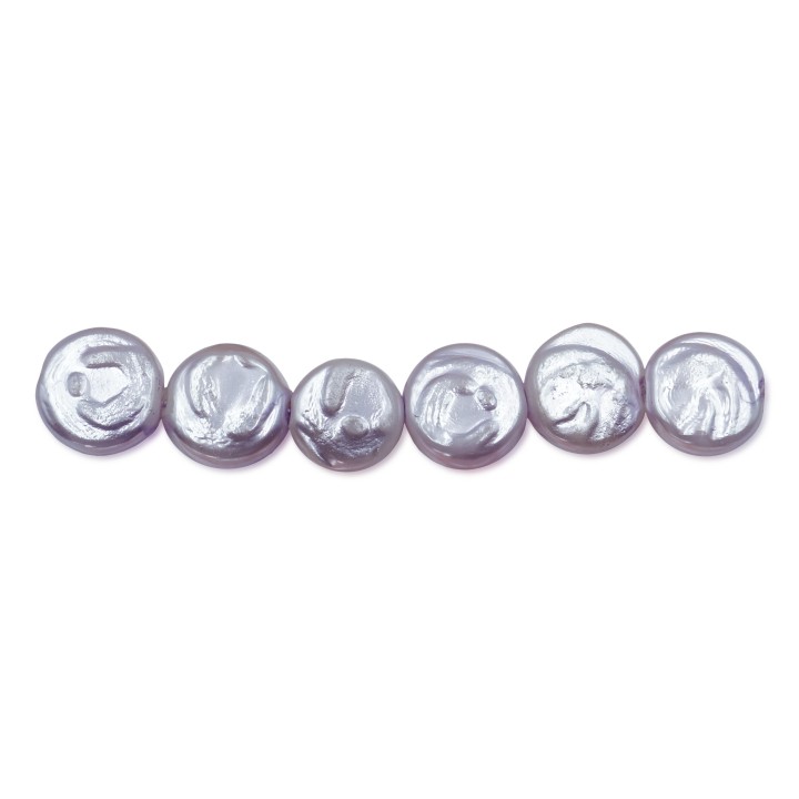 Perla grabada redonda 10 mm de vidrio para collar pulsera y aretes