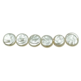 Perla grabada redonda 10mm de vidrio para collar pulsera y aretes
