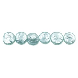 Perla grabada redonda 10mm de vidrio para collar pulsera y aretes