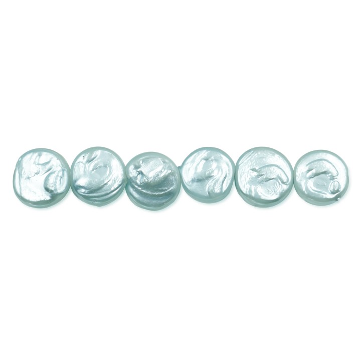 Perla grabada redonda 10mm de vidrio para collar pulsera y aretes
