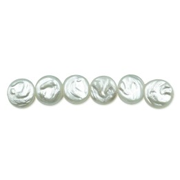 Perla grabada redonda 10mm de vidrio para collar pulsera y aretes