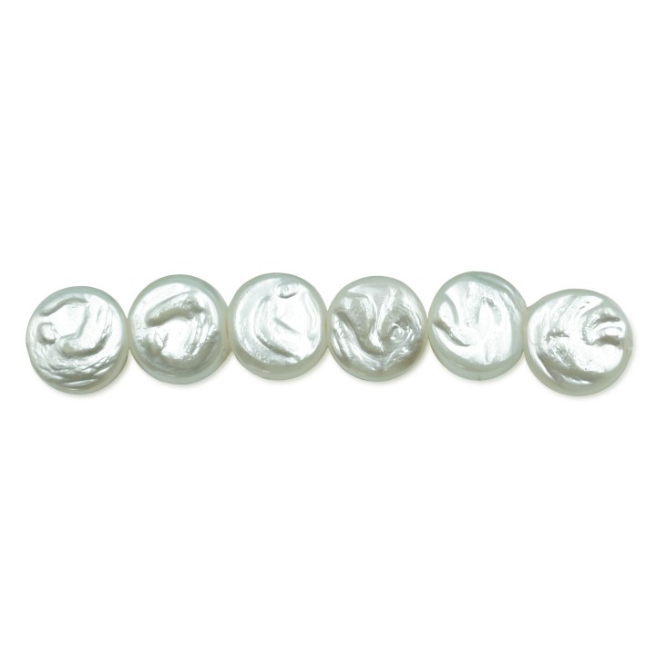 Perla grabada redonda 10mm de vidrio para collar pulsera y aretes