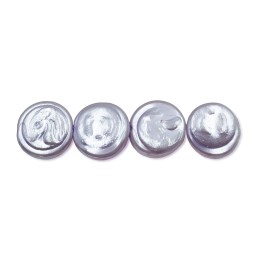 Perla grabada redonda 14mm de vidrio para collar pulsera y aretes