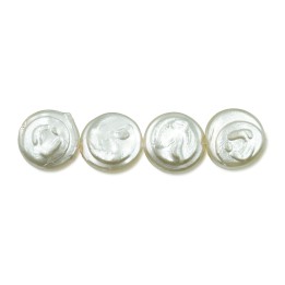 Perla grabada redonda 14mm de vidrio para collar pulsera y aretes