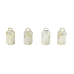 Terminal 10mm de laton para collar y pulsera plateado