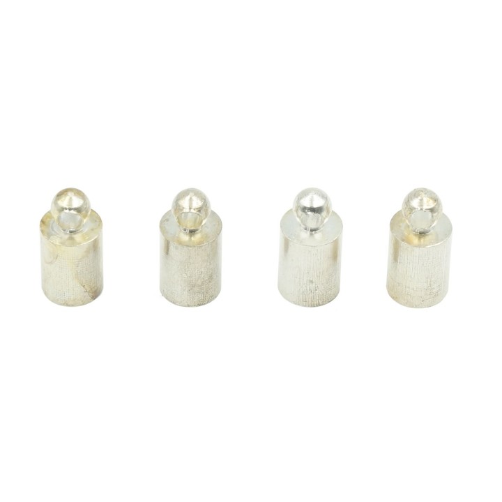 Terminal 10mm de laton para collar y pulsera plateado