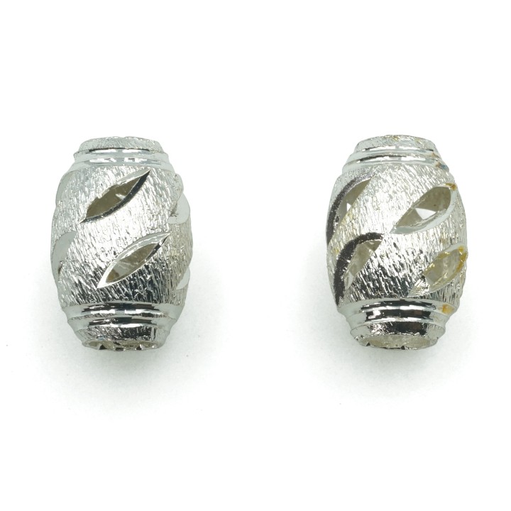 Oval perforado 8x12 mm de laton para collar y pulsera
