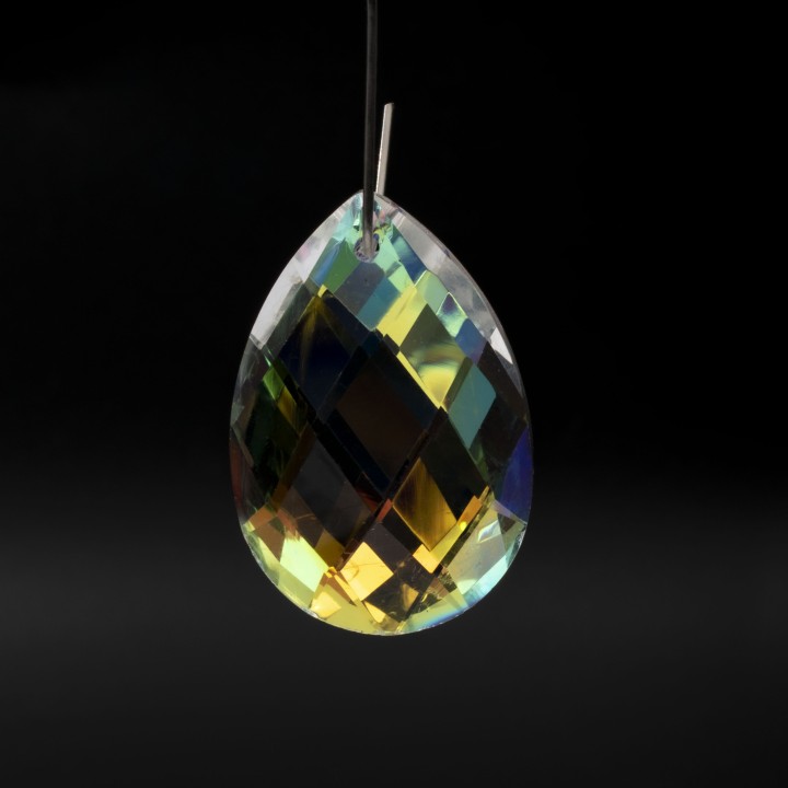 24x38mm Cristal Cortado Dije Lagrima Petatillo  Cristal Ab