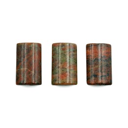 Piedra Natural 12x20x5mm Rectangulo Epidot