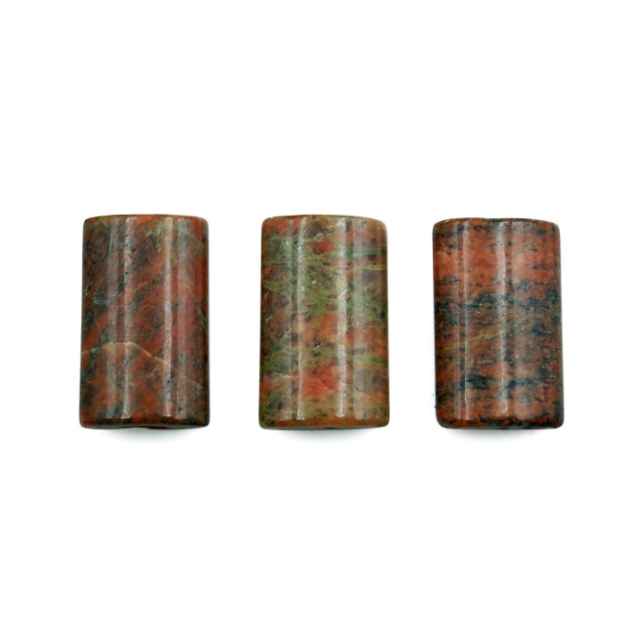 Piedra Natural 12x20x5mm Rectangulo Epidot