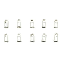 Terminal 1.5mm de laton para collar y pulsera plateado