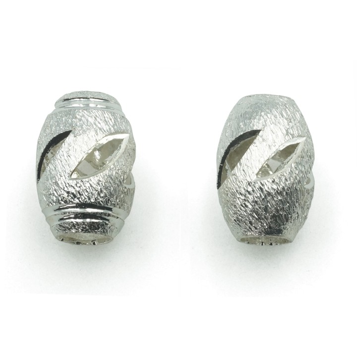 Oval perforado 8x12 mm de laton para collar y pulsera